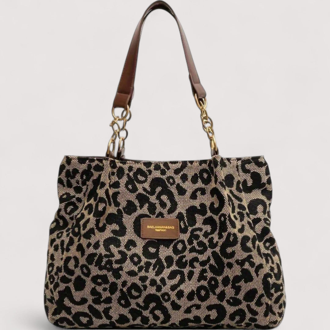 Alma – Leopard Canvas Shoppingtaske