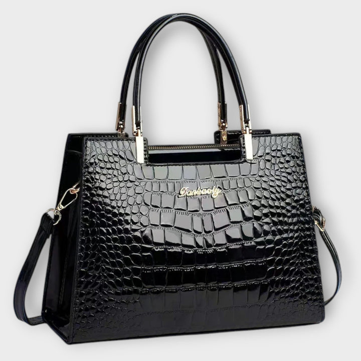 Skinnende Håndlavet Croco Taske