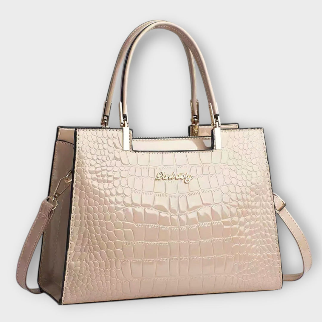 Skinnende Håndlavet Croco Taske