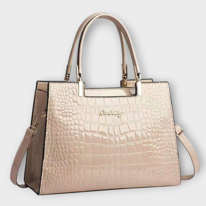 Skinnende Håndlavet Croco Taske