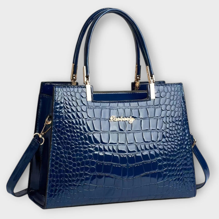 Skinnende Håndlavet Croco Taske