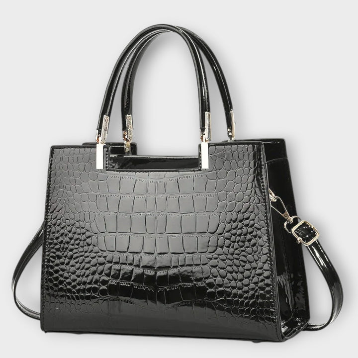 Skinnende Håndlavet Croco Taske