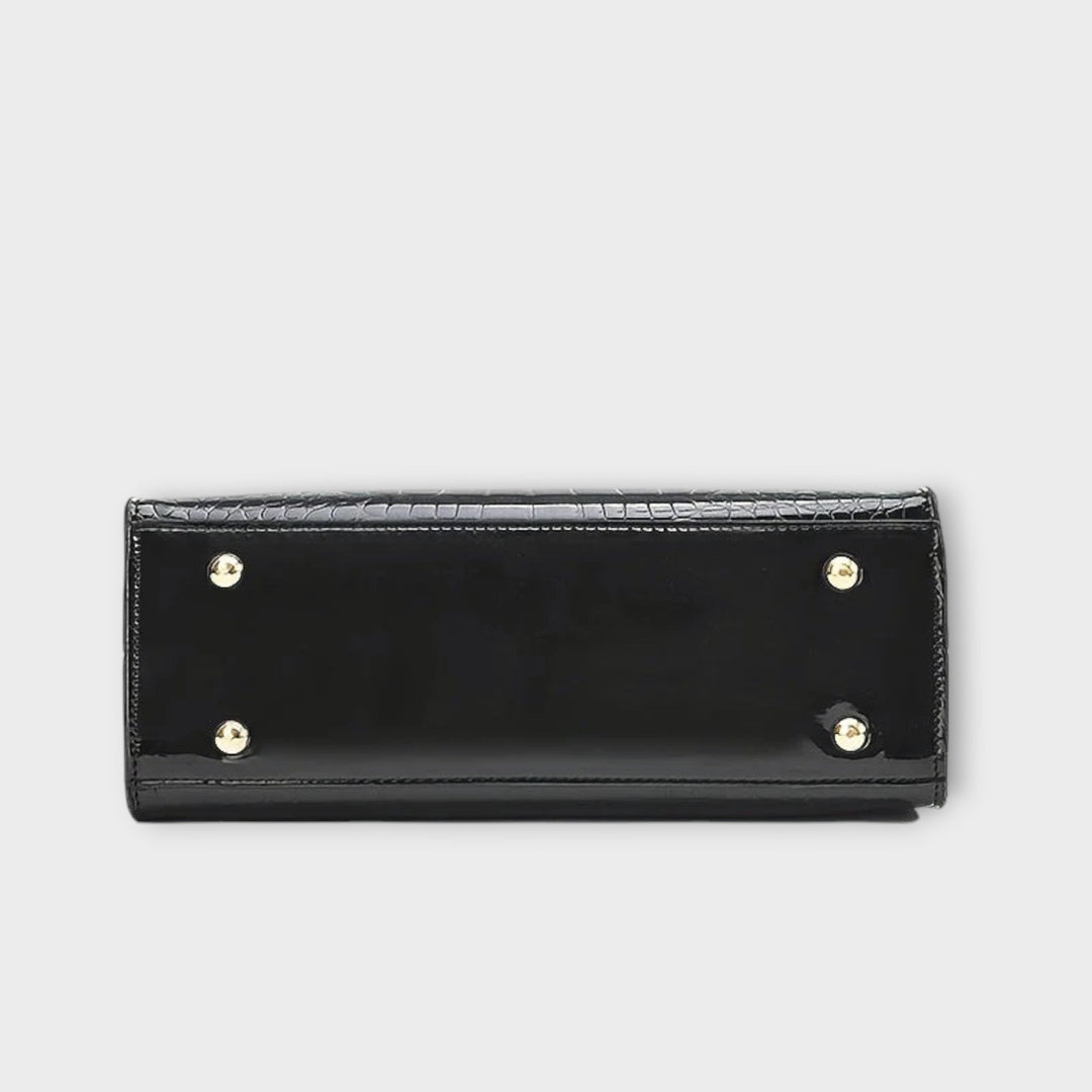 Skinnende Håndlavet Croco Taske
