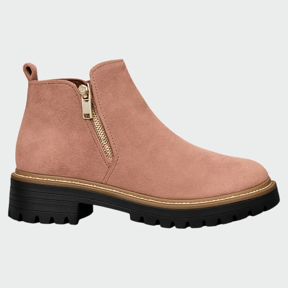 Alma – Botine dama cu vârf rotund și fermoar lateral