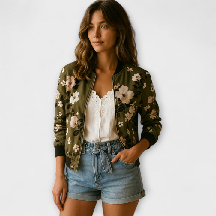 Kaelin - Jachetă Bomber Elegantă cu Flori