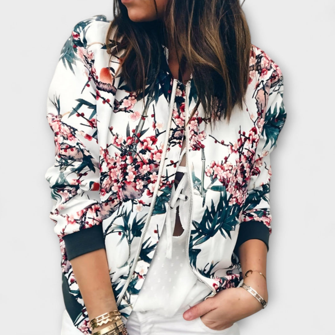 Kaelin - Jachetă Bomber Elegantă cu Flori