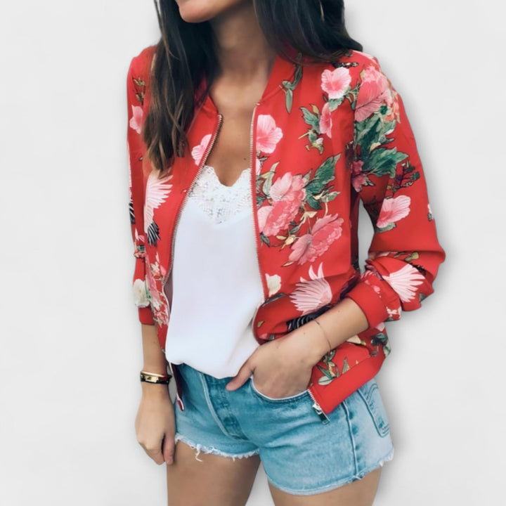 Kaelin - Jachetă Bomber Elegantă cu Flori
