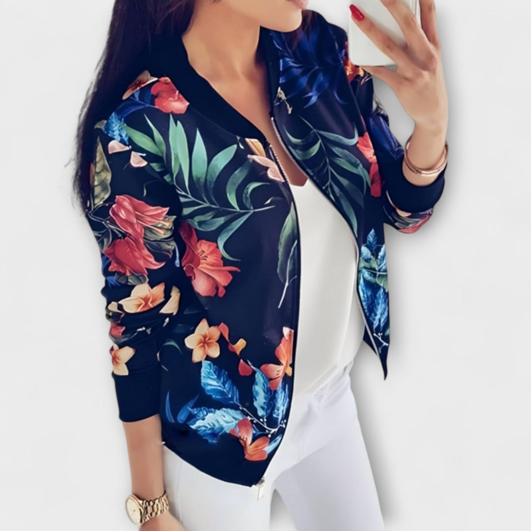 Kaelin - Jachetă Bomber Elegantă cu Flori